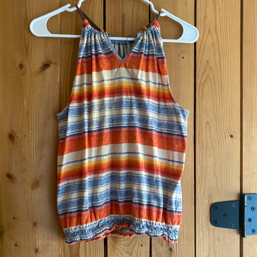 Chaps Vibrant Striped Cotton Tank Top - Picture 2 of 3